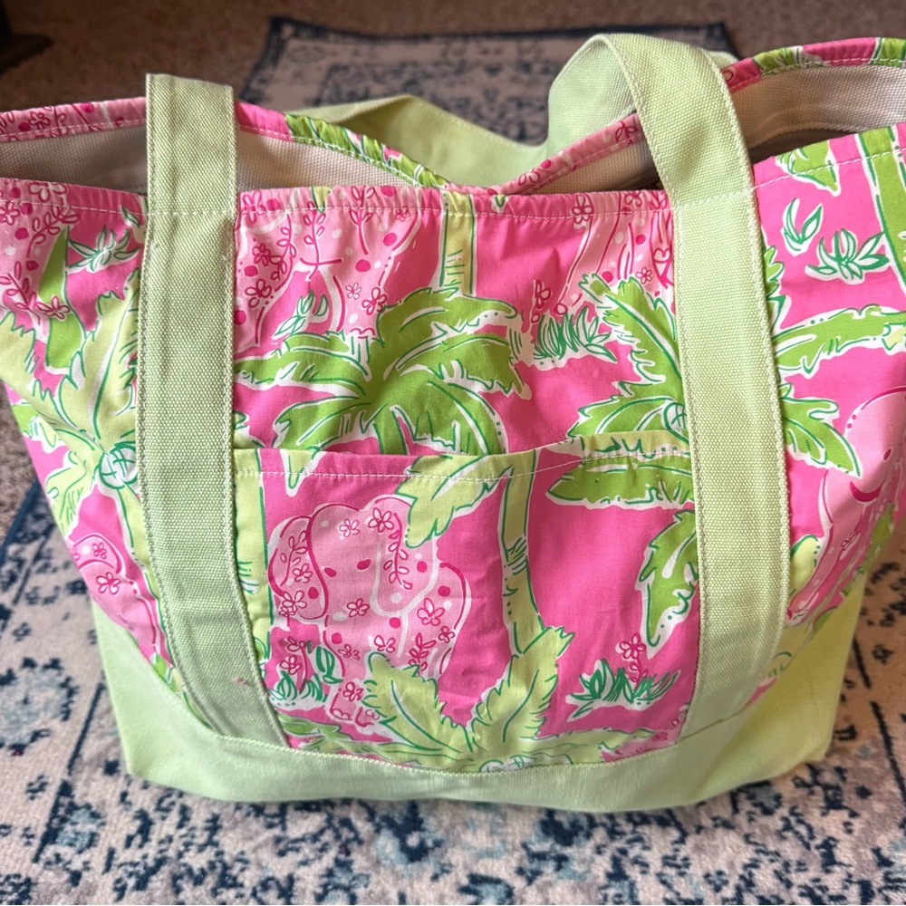 Lilly Pulitzer Tropical Pink and Green Tote